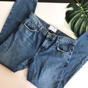 New Current Elliot Mid Rise Jeans 26 Boyfriend Cropped Casual